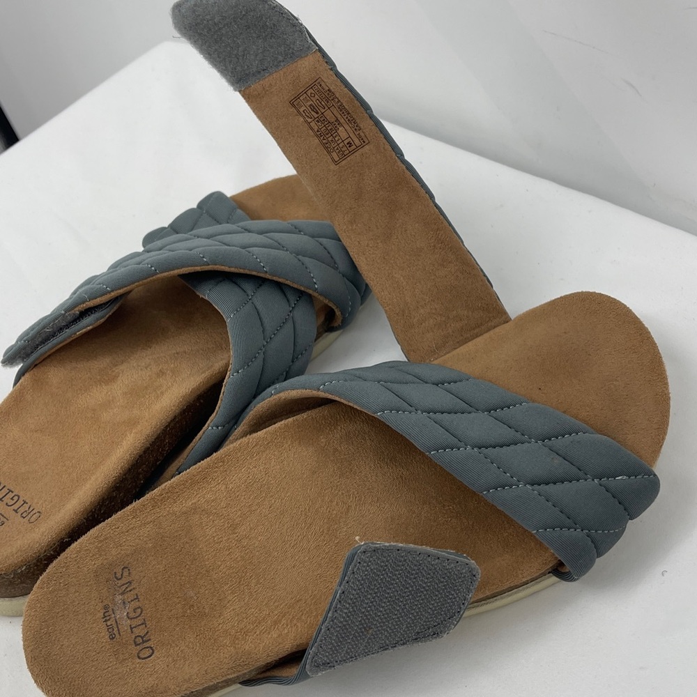 EARTH Origins Quilted Crisscross Slide Sandals in Slate Blue WOMENS SIZE 7.5 M - Picture 7 of 8